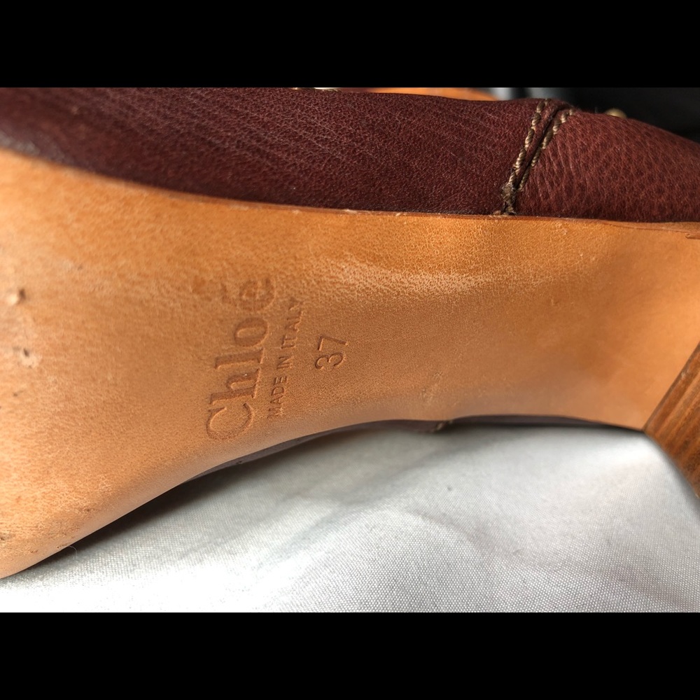 ❤️Chloe Brown Leather Buckle Shoes - Picture 5 of 7